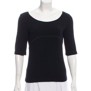 MIU MIU Wool Short-Sleeve Top